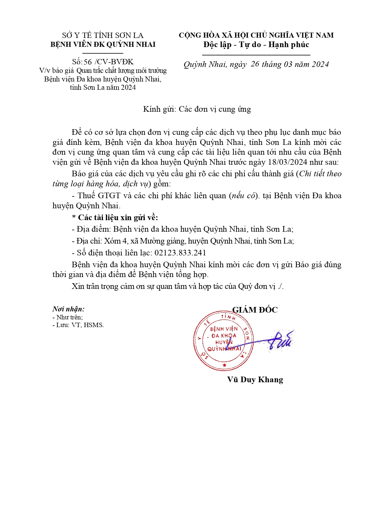 Báo giá Quan trắc