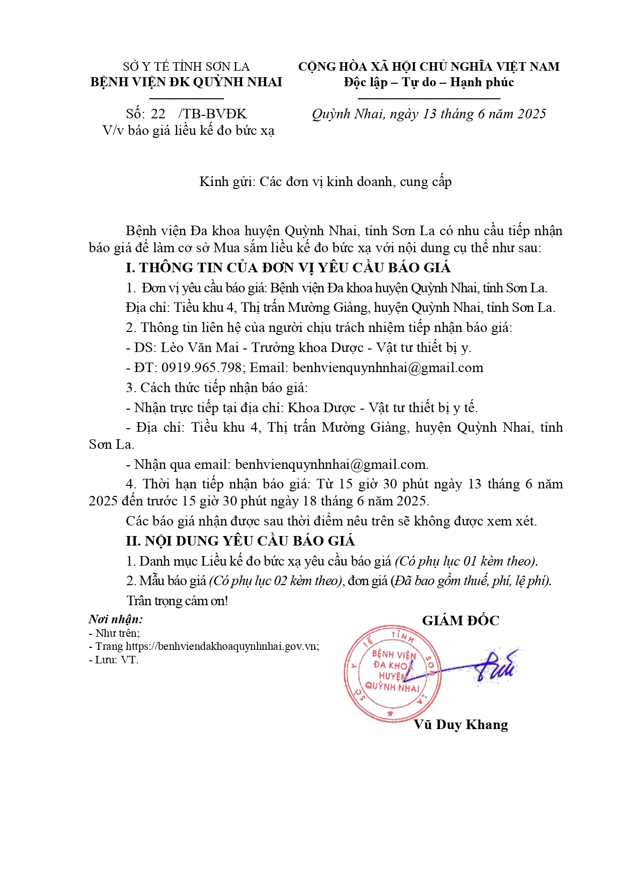 Báo giá liều kế đo bức xạ